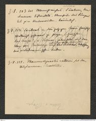 Nachlass Franz Steindachner, Liste von Prinzessin Therese von Bayern an Franz Steindachner, Inv.Nr. 537.11, Seite 1